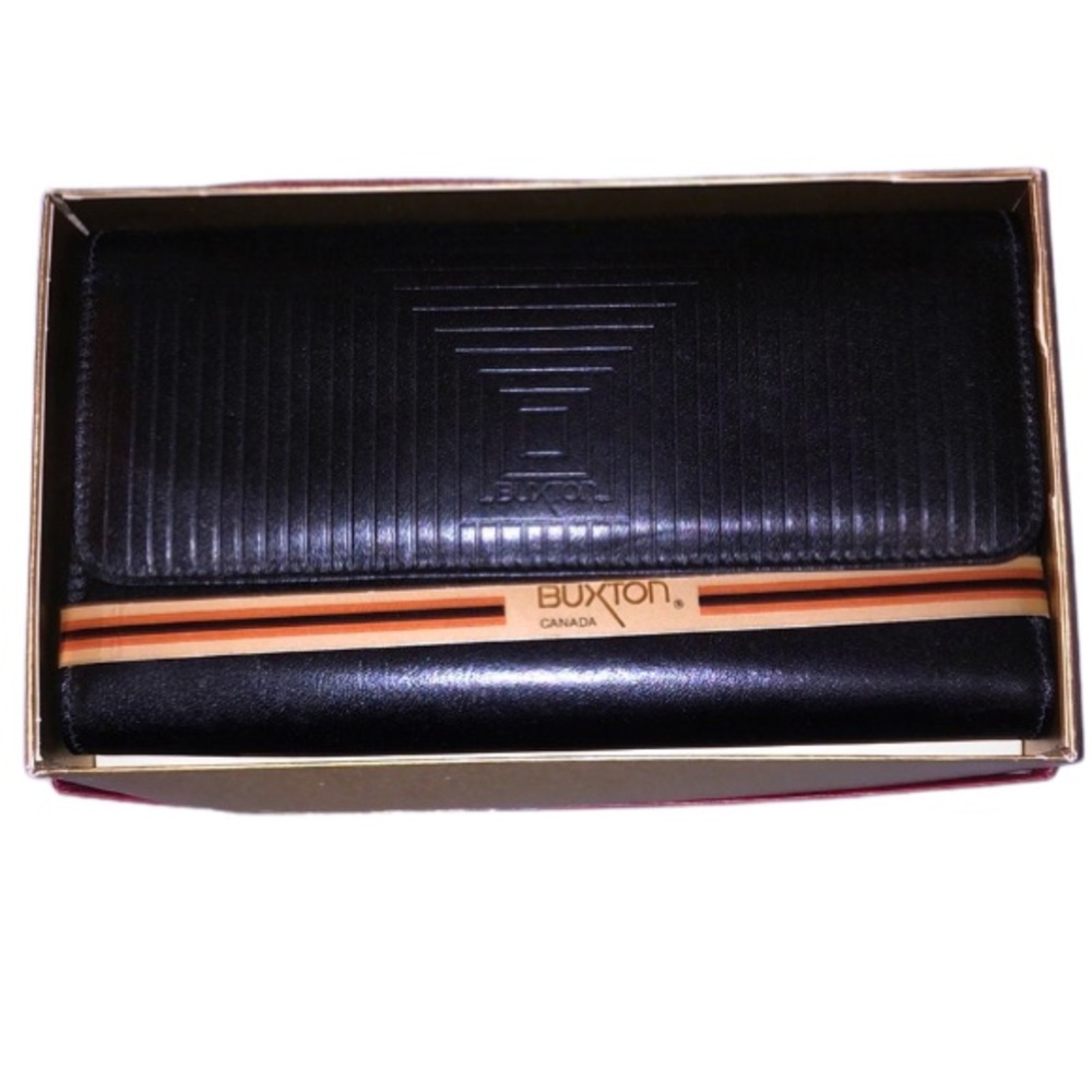 🖤Buxton Leather Checkbook Wallet